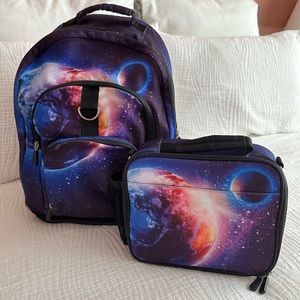 Pottery Barn Teen Galaxy Backpack and Lunchbox